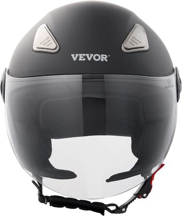 Мотошолом VEVOR 3/4 обличчя, розмір S (55-56 см), AB-пластик, Bluetooth, знімний візор, DOT, для дорослих та підлітків