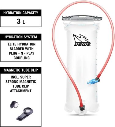 Гідропак USWE MTB Hydro 12 Carbon чорний, з гідросистемою