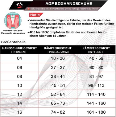 Рукавички AQF для боксу та ММА, 4-16 унцій, для всіх