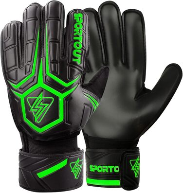 Воротарські рукавички Sportout з FingerSave, 4мм латекс, футбольні рукавички для дітей, дорослих і підлітків