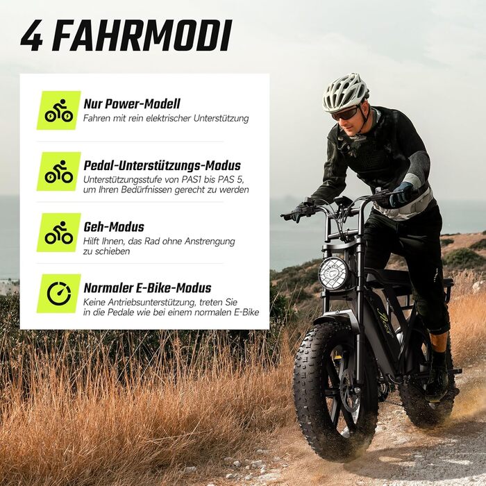 Електровелосипед До 25 км/год, Fatbike 48V 15Ah 250W LCD & App"