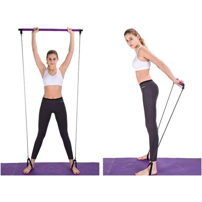 Стрічка Fitness Pilates Bar Set Стрічки опору (фіолетовий, One Size)