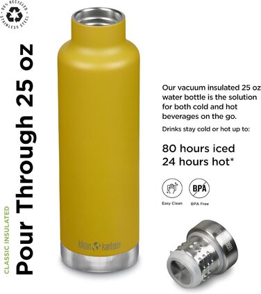 Пляшка для води Klean Kanteen Men's Classic Vi (739 мл, чорнобривці)