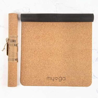 Килимок для йоги Myga Cork Не ковзає 2мм 183x66см