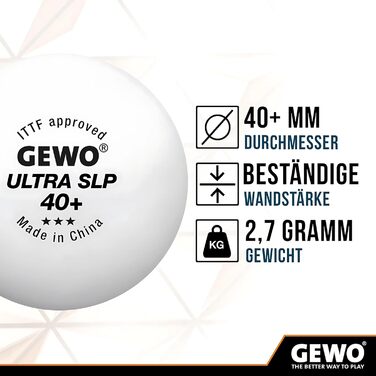 Ракетка GEWO CS Energy Control ITTF, увігнута, губка 1,8 мм