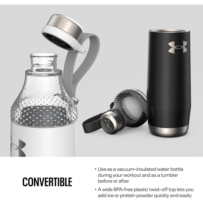 Пляшка для води Under Armour Infinity 650 мл, сатинова чорна, спортивна, 22oz