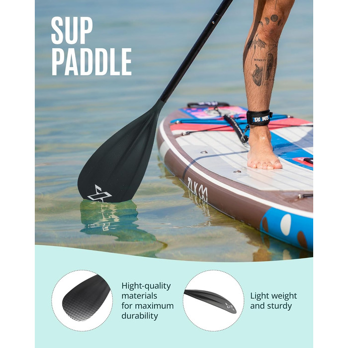Весло для SUP-дошки ZLX, розбірне, регульоване, з лезом з скловолокна, 3 або 4 секції, зелений SUP двосторонній весло, аксесуари для сапборда
