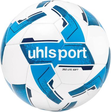 Дитячий футбольний м'яч Uhlsport Lite Soft 350 розмір 4 біло-синьо-блакитний