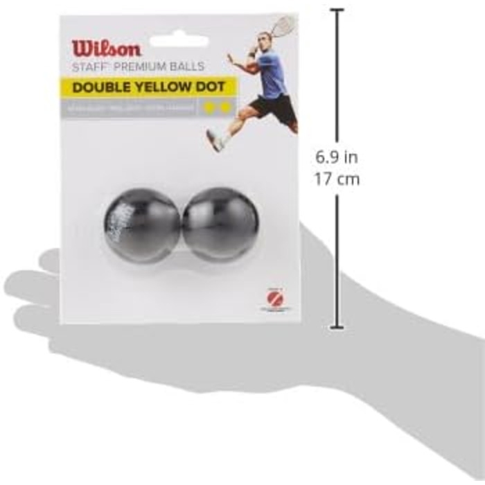 М'яч для сквошу Wilson Yellow II, 2 уп. для змагань