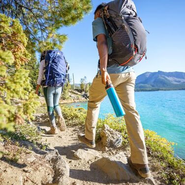 Гідрофляга HYDRO FLASK Trail Series 710 мл – вакуумна термобутилка з нержавіючої сталі, легка, з герметичною кришкою Flex, BPA-free, Jasper