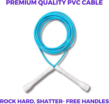 Скакалка Elevate Speed Rope MAX професійна, міцний ПВХ з нейлоновим осердям, 5 мм, довжина до 3 м, надміцні ручки