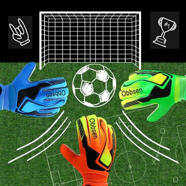 Рукавички воротарські Junior Unisex Super-Grip Fingersave зелені (р. 6)