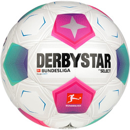 Футбольний м'яч Derbystar Jugend Bundesliga Club Light V23 розмір 4 біло-рожево-зелений