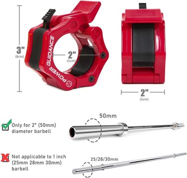 Фіксатори для олімпійської штанги 50 мм, ідеальні для кроссфіту