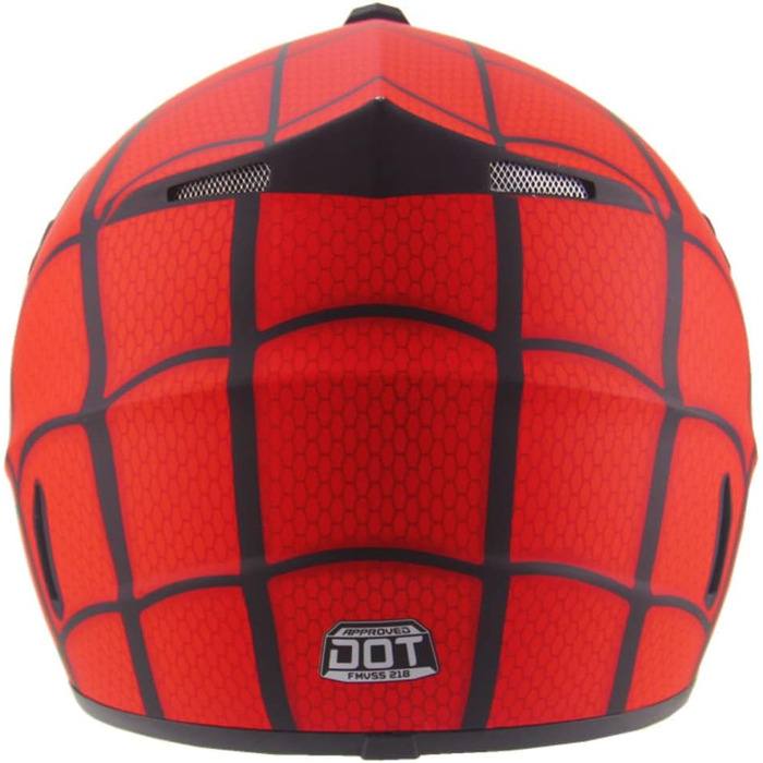 Дитячий мотокросовий шолом Senhill Spiderman, повнолицевий, DOT, з окулярами, для мотоцикла, велосипеда, унісекс