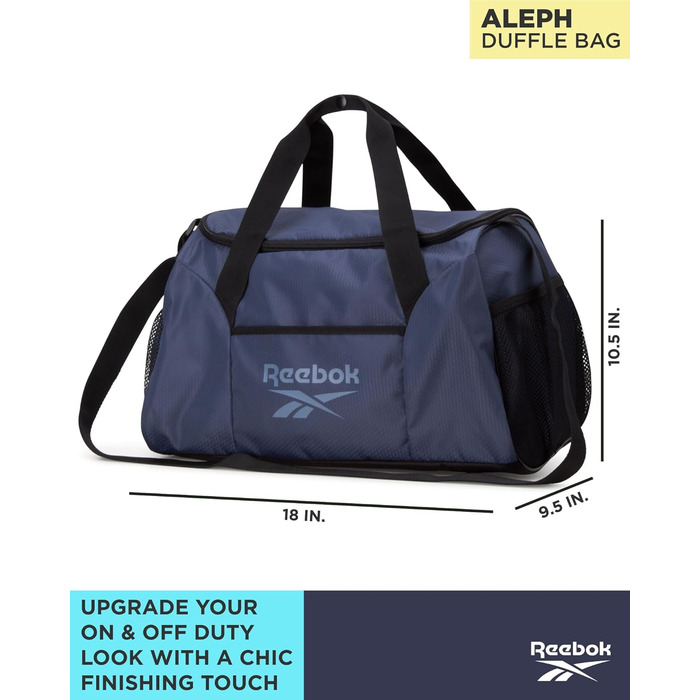 Сумка-дуфел Reebok Aleph Blue Small для подорожей та фітнесу, ручна поклажа, для жінок і чоловіків