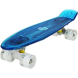 Дека для скейтборду WeSkate Ywhb-35 зі світлодіодом та USB Deck синього кольору зі світлодіодом / колеса білого кольору зі світлодіодом