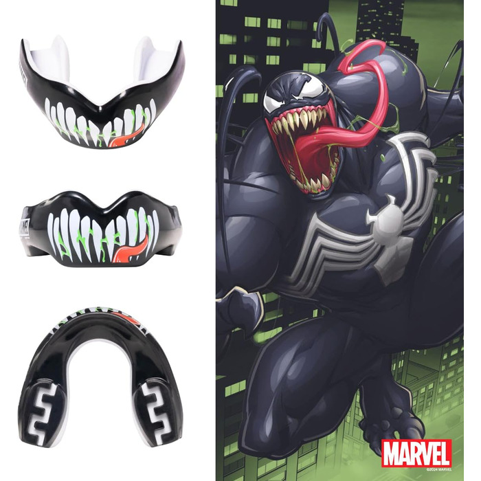 Капа Marvel Venom - один розмір, для брекетів, повноконтактні види спорту