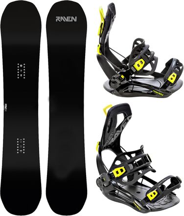 Комплект сноуборду RAVEN Чорний 157 см Lemon Binding L