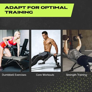 Rage Fitness регульована лава для жиму, складана тренувальна лава для дому, силових вправ та гантельного тренування, міцна універсальна фітнес-лава