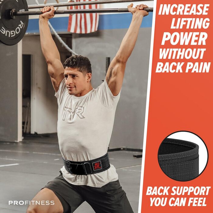 Пояс для важкої атлетики ProFitness 10,2 см, неопрений, регульований, для чоловіків і жінок