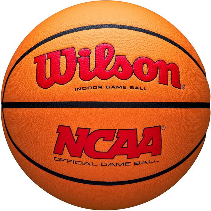 Офіційні баскетбольні м'ячі WILSON NCAA Evo NXT у приміщенні, розміри 6 і 7 розмір 7 - 29.5 (червоний/помаранчевий, розмір 6 - 28.5')