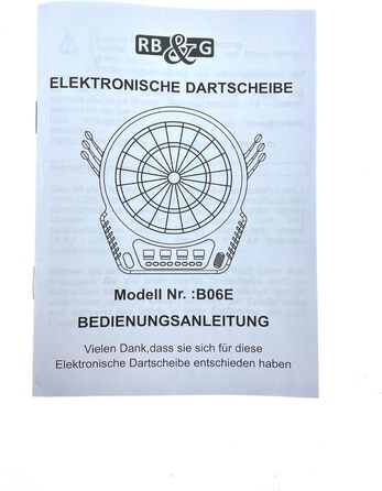 Дартс дошка електронна RB&G, 16 гравців, 27 ігор, батарейки