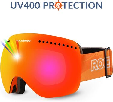 Окуляри ROCKBROS Гірськолижні Сноуборд UV400 Protection Yellow