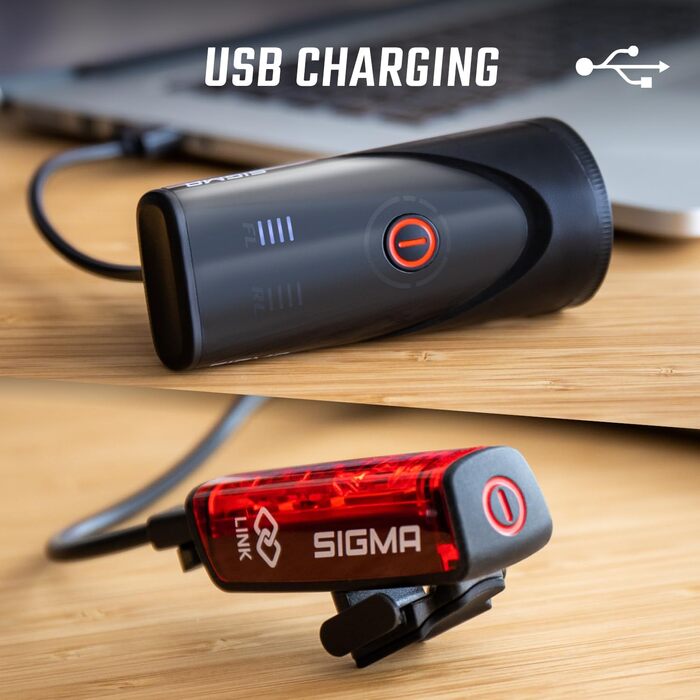 Набір велосипедних LED-ліхтарів SIGMA Aura 100/Blaze Link з гвинтовим кріпленням, автоматичним регулюванням яскравості та стоп-сигналом