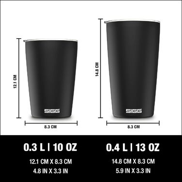 Кавова кружка SIGG Neso Pure Ceram, тритан, без BPA, сталь, 0,4 л