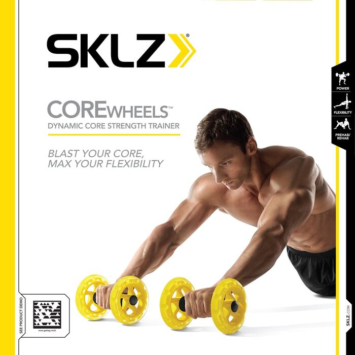 Колеса SKLZ Core - Dynamic Core & Abdominal Trainer, жовтий