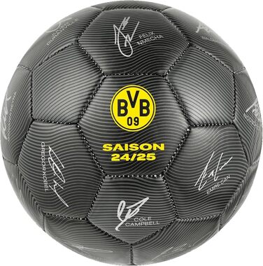 Футбольний м'яч Borussia Dortmund BVB 2024/25 з автографами, жовтий, розмір 5