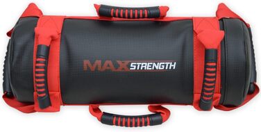 Груша MaxStrength з наповнювачем 10 кг, кросфіт/ММА, чорна/червона