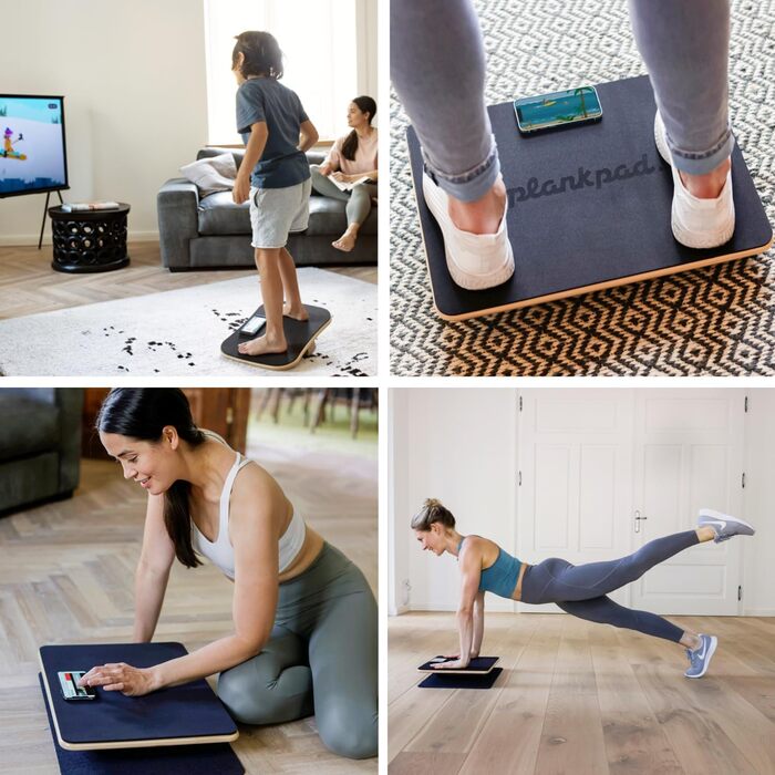 Plankpad PRO – баланс-борд для планки з безкоштовним фітнес-додатком, ігрові тренування для фітнесу та балансу