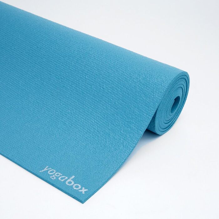 Килимок для йоги Yogabox Studio PREMIUM - 200 см х 80 см х 4,5 мм (ДхШхВ) - Килимок для фітнесу, килимок для пілатесу, килимок для гімнастики - OEKO TEX 100 P1 - Зроблено в Німеччині (аква)