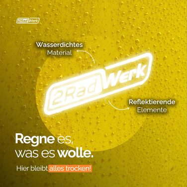 Велосипедна сумка 2Radwerk для багажника, 25,4 л, 100% водонепроникна, з ручкою та плечовим ременем, задня сумка на багажник, 56,5x30x15 см, жовта