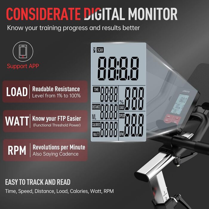 Велотренажер JOROTO X2 Ergometer і велотренажер JOROTO X2PRO Bluetooth, веловелосипед для внутрішнього руху Швидкісний велосипед з потужним магнітним гальмом і ремінним приводом - навантаження 150 кг X2PRO (підтримка Bluetooth)