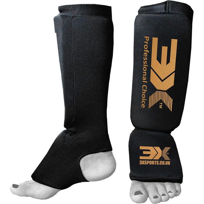 Щитки для гомілки ММА XL Black, 3 шт.