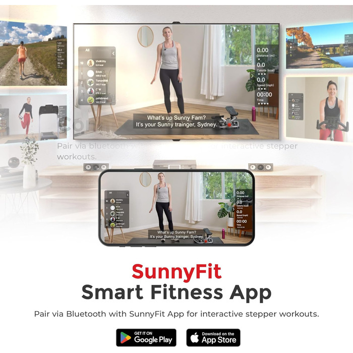 Степпер Sunny Health & Fitness Twist зі стрічками опору