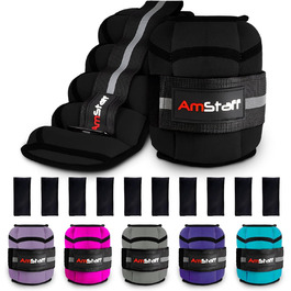 Обтяжувачі на щиколотки AmStaff Fitness 4,5 кг (пара) – регульовані вагові манжети для силових тренувань, ходьби, бігу, фітнесу