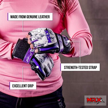 Жіночі рукавички для ММА та греплінгу MRX Boxing & Fitness, фіолетові, для тренувань і бою в клітці