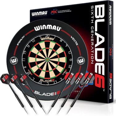 Дошка для дартсу WINMAU Blade 6 з об'ємним звучанням + 2 набори дартсу