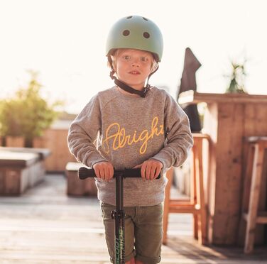 Дитячий шолом Scoot and Ride з регульованими ремінцями, матовим покриттям, розміри S/M, LED-ліхтарем і м’якою флісовою підкладкою для безпеки
