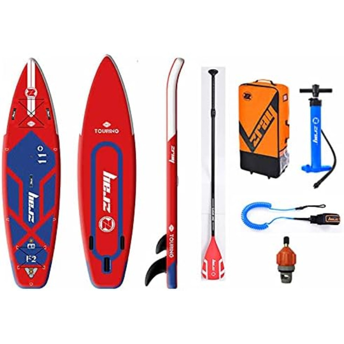 Дошка для веслування Fury Pro 11'0 Windsup SUP Надувна дошка Sup Дошка для веслування преміум стоячи Пакет включає весло, сумку, насос і надувний суп з плавниками, 2 -