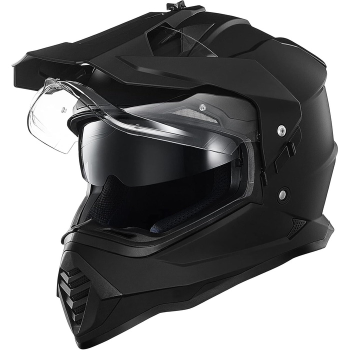 Мотошолом ILM Dual Sport Adventure з сонцезахисним козирком, сумісний з Pinlock, ECE, для мотокросу, квадроцикла, оффроуд WS902