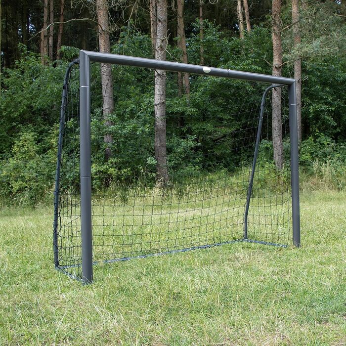 Футбольні ворота AXI Cristiano 180x120 см, антрацит, металеві, для саду, з сіткою та кріпленням до ґрунту, для дітей і дорослих