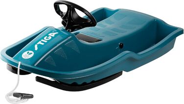 Санки STIGA Snowpower з кермом, від 5 років (Aqua/Black)