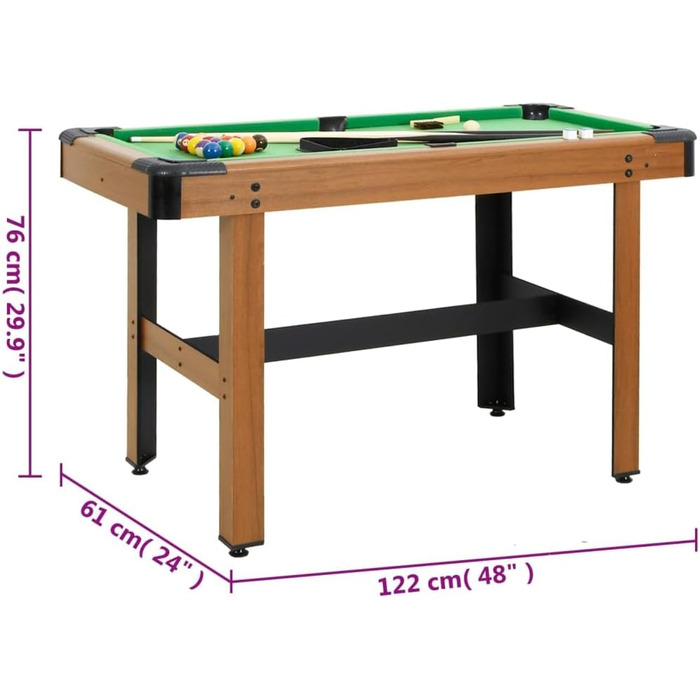 Міні-більярдний стіл 4 фути 122 см для дорослих і дітей