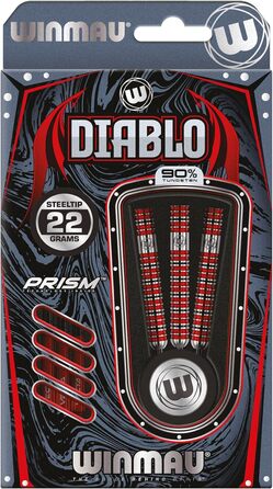 Вольфрамові дротики WINMAU Diablo Professional, сталевий наконечник, 22 г