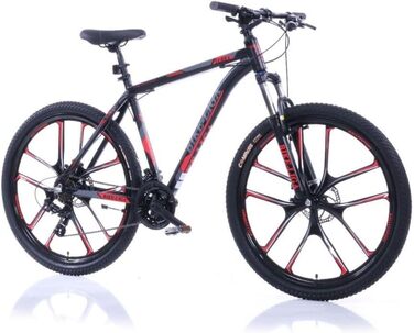 Гірський велосипед MTB Hardtail ALU Bike, 21 швидкість, Zoom 23 Cross (чорно-червоний, 20), 27,5